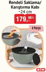 RENDELİ SAKLAMA / KARIŞTIRMA KABI 24 CM